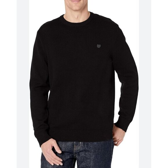 Chaps Mens Black Classic Fit Pullover Crew Neck Sweater Long Sleeve Size 2XL NWT - Picture 2 of 8